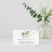 Sushi Roll Baby shower Book Request Informatiekaartje (Staand voorkant)