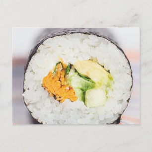 Sushi roll Fish and rice Briefkaart