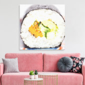 Sushi roll Fish and rice Canvas Afdruk (Insitu (Woonkamer))