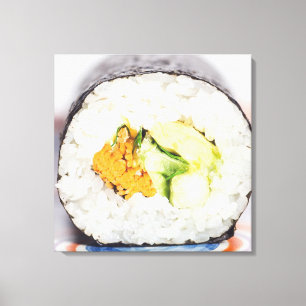 Sushi roll Fish and rice Canvas Afdruk