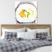 Sushi roll Fish and rice Canvas Afdruk (Insitu (Slaapkamer))