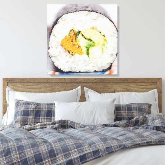 Sushi roll Fish and rice Canvas Afdruk (Insitu (Slaapkamer))