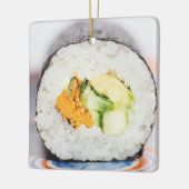 Sushi roll Fish and rice Keramisch Ornament (Links)