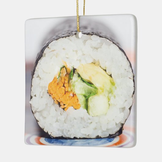 Sushi roll Fish and rice Keramisch Ornament (Links)