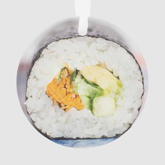 Sushi roll Fish and rice Ornament (achterkant)