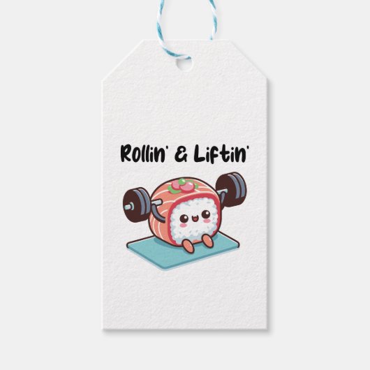 Sushi Roll Lifting Weights Cadeaulabel (Voorkant)