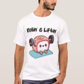 Sushi Roll Lifting Weights T-shirt (Voorkant)