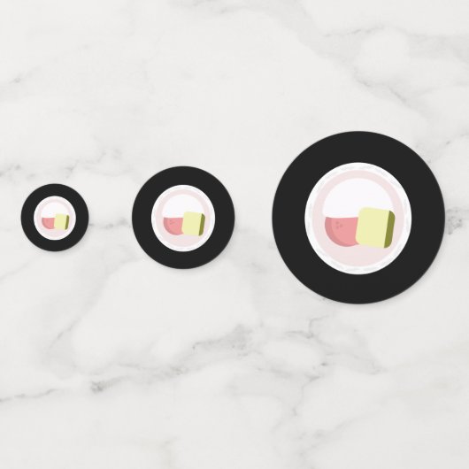 Sushi Roll Salmon Birthday Confetti (Voorkanten)