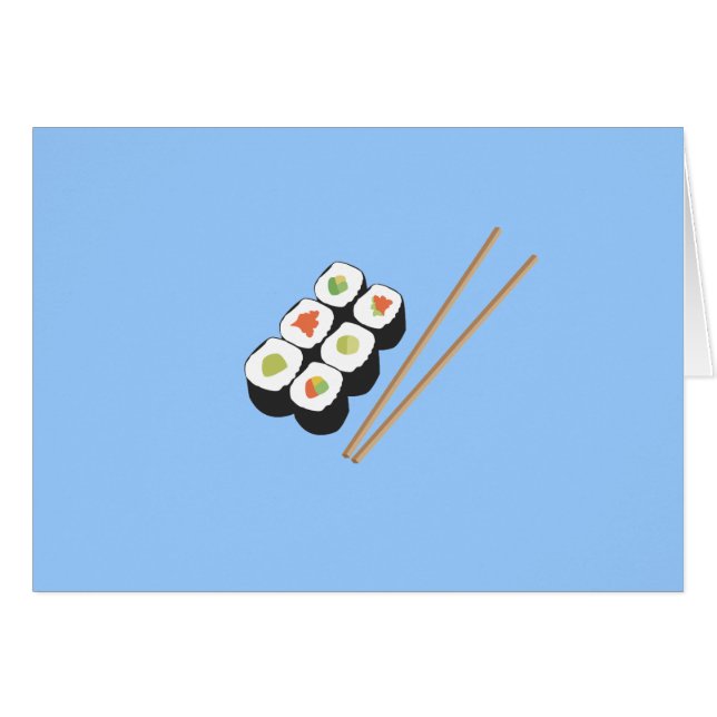 Sushi-rollen met stokjes (Voorkant Horizontaal)