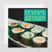Sushi Rolls Bonne carte d'anniversaire (Devant / Derrière)