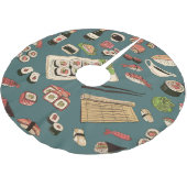Sushi Rolls: Gekleurd naadloos . Kerstboom Rok (Gekanteld)