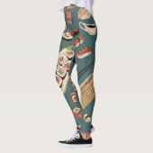 Sushi Rolls: Gekleurd naadloos . Leggings (Links)