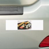 Sushi Rolls Sesame Ginger Wasabi Japan Kitchen Bumpersticker (Op auto)