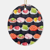sushi rolls xmas - kerstversieringen keramisch ornament (Links)