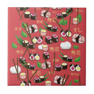 Sushi Rood Tegeltje