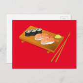 Sushi schattig Japans eten Briefkaart (Voorkant / Achterkant)