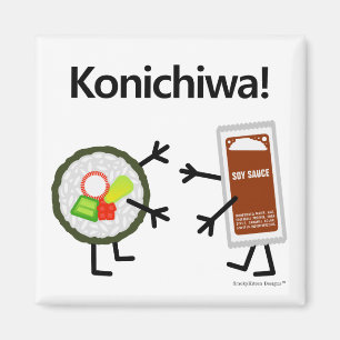 Sushi & Soy Sauce - Konichiwa! Magneet