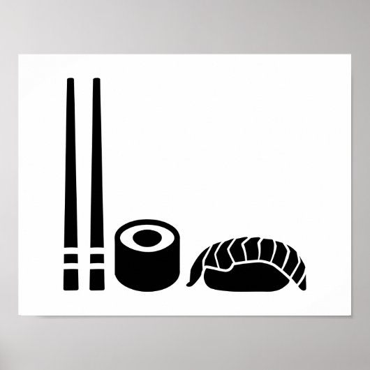 Sushi sticks sashimi poster (Voorkant)