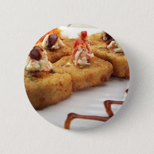 Sushi Sushi Rol Bord Japans Eten Aziatisch Ronde Button 5,7 Cm