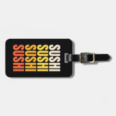 Sushi tekst ontwerp bagagelabel (Voorkant horizontaal)