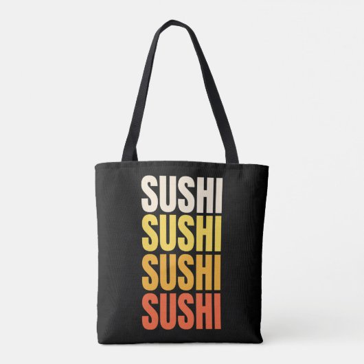 Sushi tekst ontwerp draagtas (Achterkant)