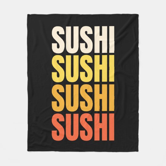 Sushi tekst ontwerp fleece deken (Voorkant)