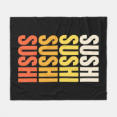 Sushi tekst ontwerp fleece deken (Voorkant (Horizontaal))
