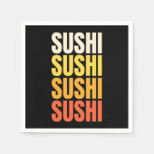Sushi tekst ontwerp servet (Voorkant)