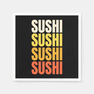 Sushi tekst ontwerp servet