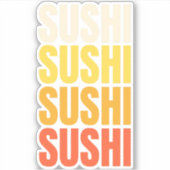Sushi tekst ontwerp sticker (Voorkant)
