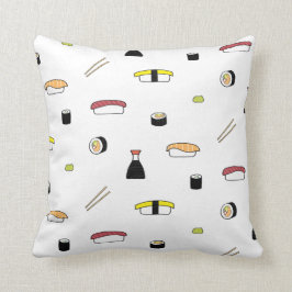 Sushi ThMED Pattern | Illustratie: Sushi Set White Kussen