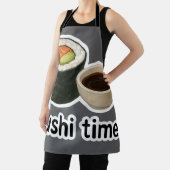 Sushi Time Sticker - Realistische Sushi met Soja Schort (Insitu)