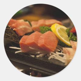 Sushi Time Tuna Party Fish Food Ronde Sticker