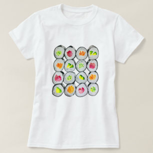 Sushi Time waterverf wasabi T-shirt