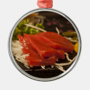 Sushi Tonijn Tonijn Feest Tijd Vis Eten Metalen Ornament
