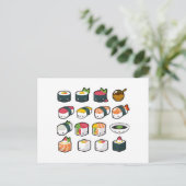Sushi Variety Briefkaart (Staand voorkant)