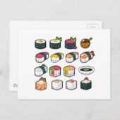 Sushi Variety Briefkaart (Voorkant / Achterkant)