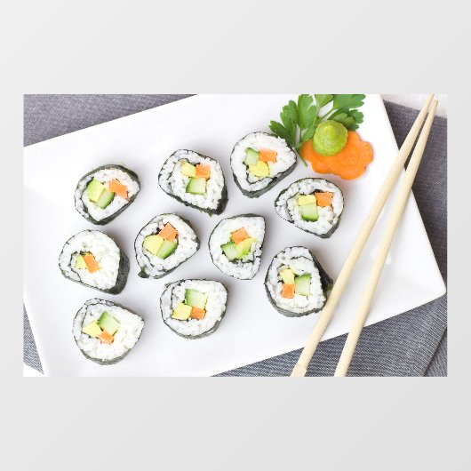 Sushi Vegetables Rice Asian Carrot Raamsticker (Vel)