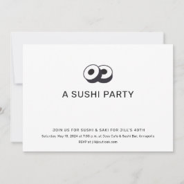 Sushi verjaardagsdinerfeest kaart