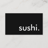 sushi. visitekaartje (Voorkant)