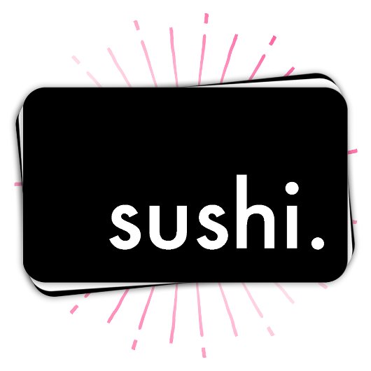sushi. visitekaartje