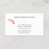 Sushi Visrestaurant Chef Visitekaartje (Achterkant)