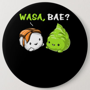 Sushi Wasabi Cute Couple Wasa Ronde Button 6,0 Cm