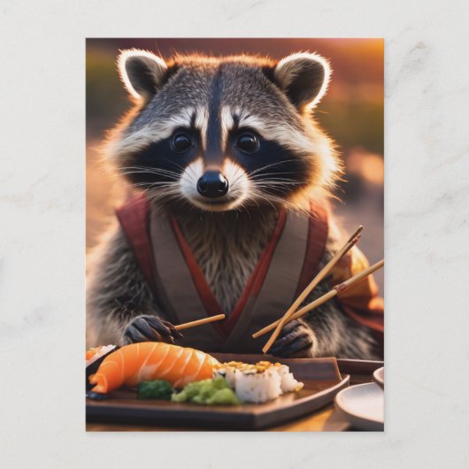 sushi-wasbeer briefkaart (Voorkant)