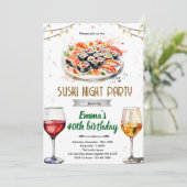 Sushi wine night party invitation (Debout devant)