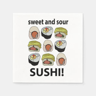 Sushi Zoete en Zure Sushi Feest Servet