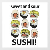 Sushi Zoetzure Sushi Japans Restaurant Raamsticker (Vel)