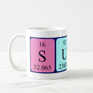 Susi nom de table périodique mug