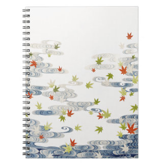 Susoshiki met esdoornbladeren in de Tatsuta rivier Notitieboek