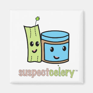 SuspectCelery™ Cute BFFs Celery + Peanut Butter Magneet